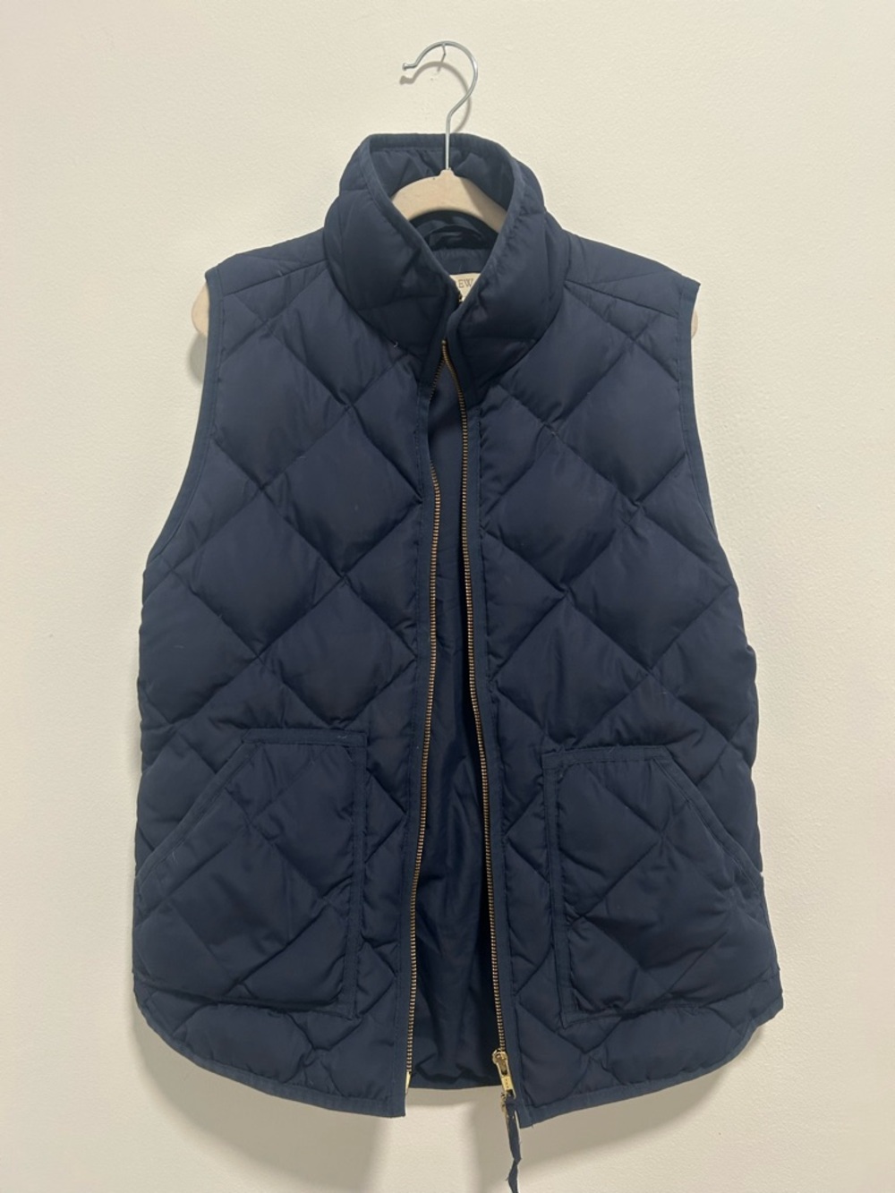 J.Crew Factory Navy Puffer Vest Gently Worn